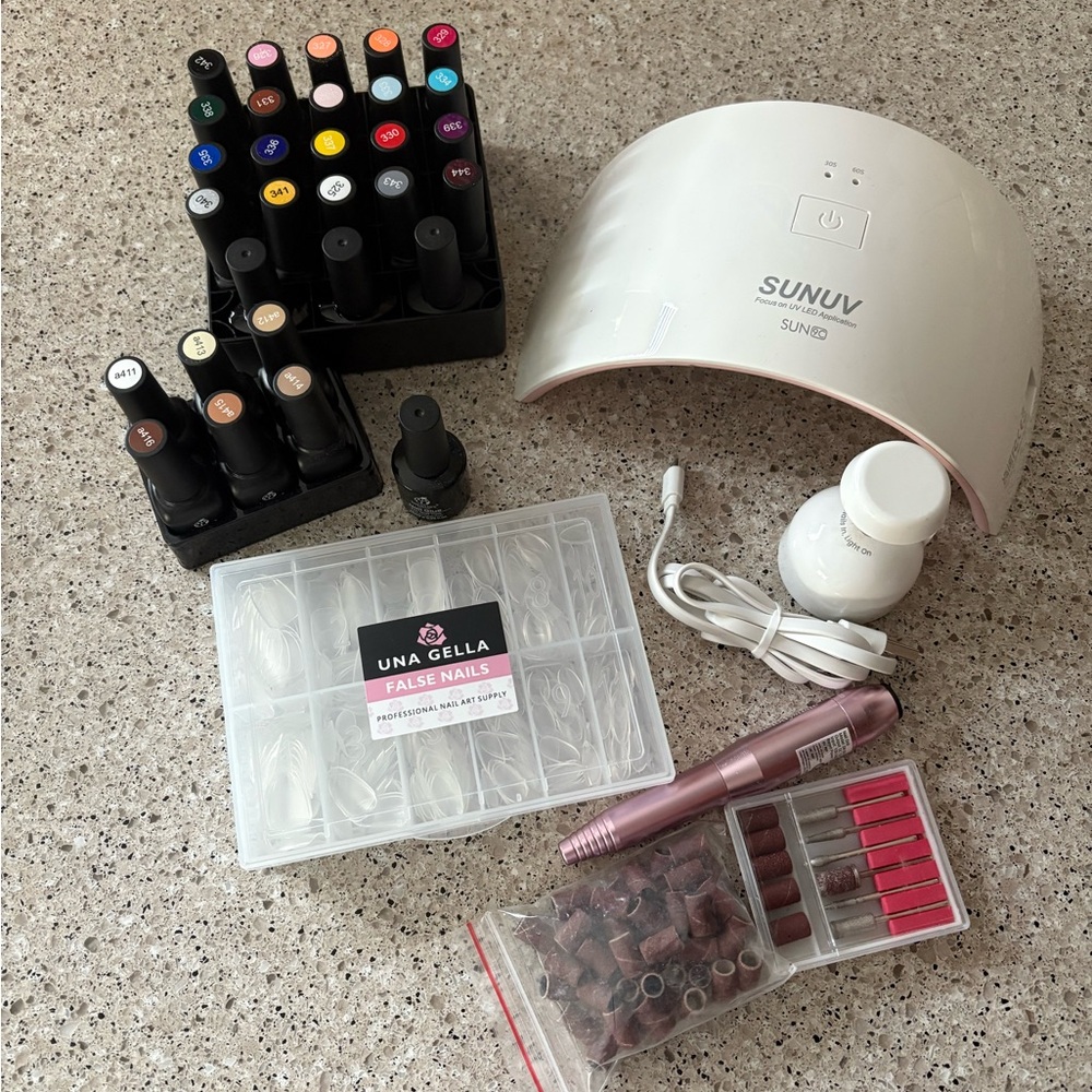 SUNUV UV LED Nail Lamp with Nail Art Supplies